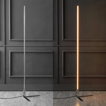 Potts 60.5" Modern Contemporary Aluminum/Iron Integrated LED Post Floor Lamp - JONATHAN Y